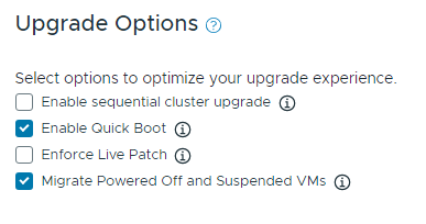 An images showing the upgrade options.