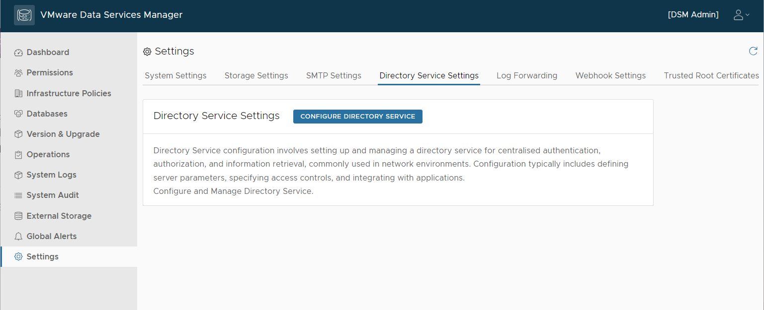 Configure Directory Service from DSM console.