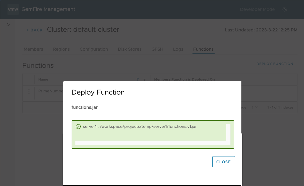 name and location of deployed JAR files