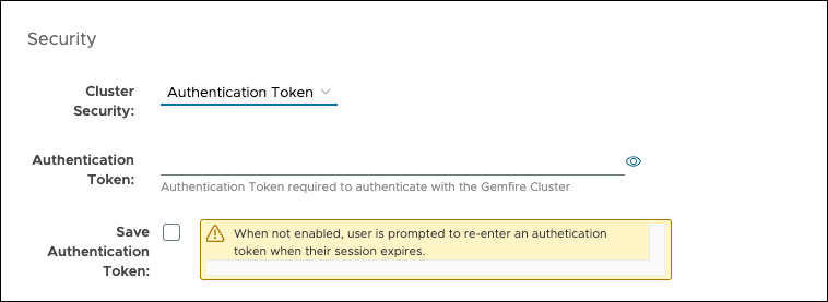 Security: Authentication token interface