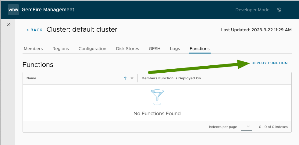 arrow pointing towards Deploy Functions on Functions tab