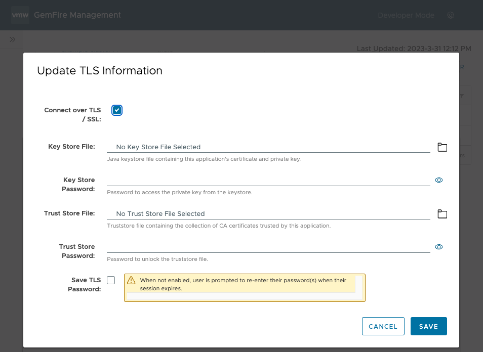 update tls data