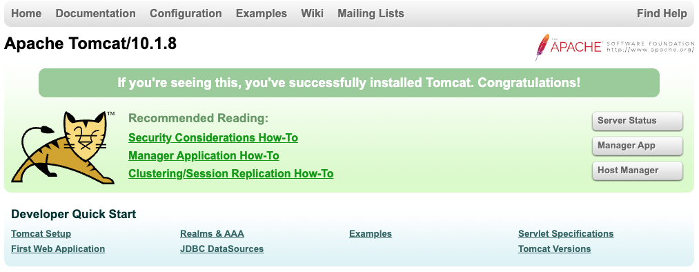 Tomcat Homepage