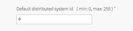 Default Distributed System ID setting