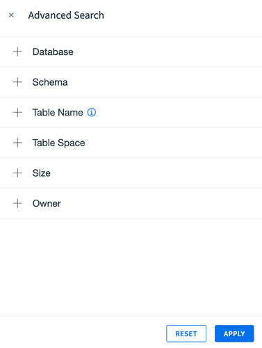 Table Advanced Search