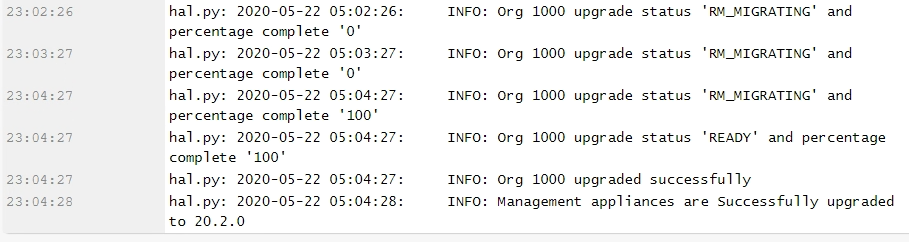 Example of Log Output