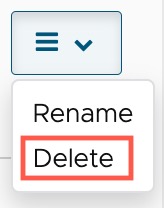 Delete a cloud file system menu.