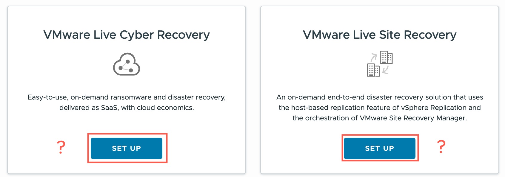 VMware Live Recovery Solutions Guide helps you decide if you need VMware Live Cyber Recovery or Site Recovery.