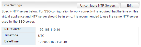 Time Settings page shows the NTP Server configuration.