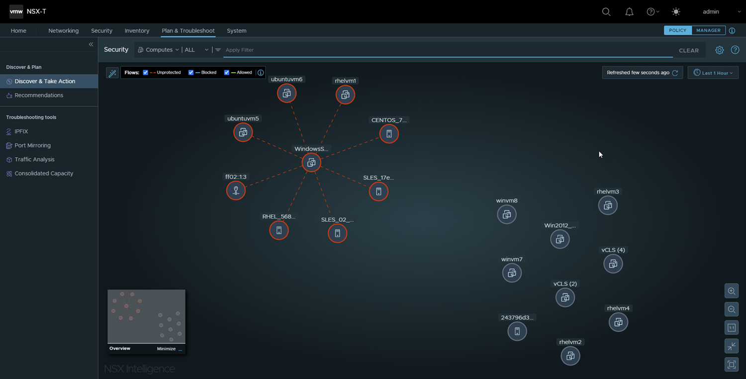 A screenshot of the Plan & Troubleshoot > Discover & Take Action UI displaying a sample of the Computes view.