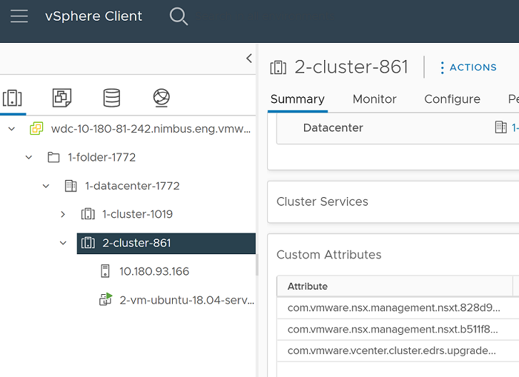 NSX appends cluster, hosts and DVS extensions with the VMware vCenter key that manages these objects.