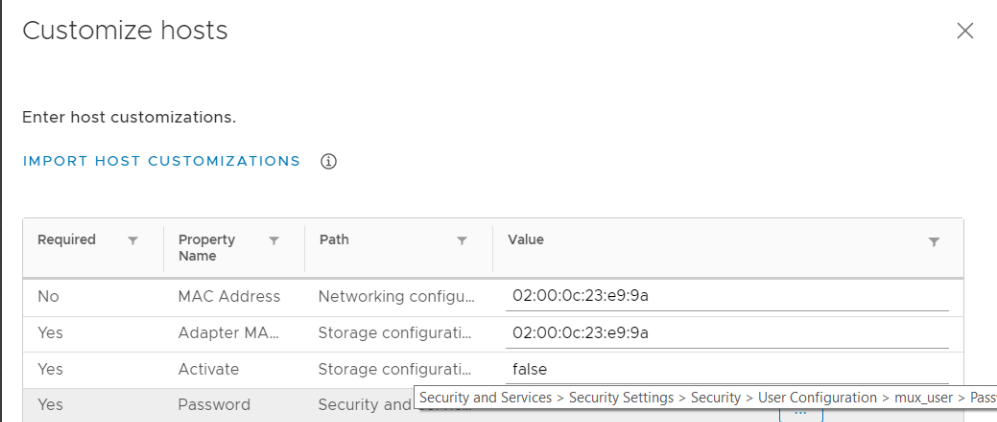 Enter MUX user password.