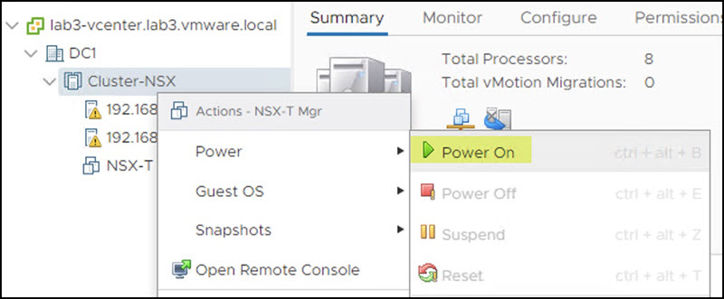 Power On VM