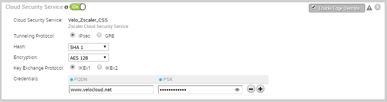 Configure IPsec settings