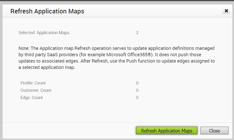 Refresh Application Map