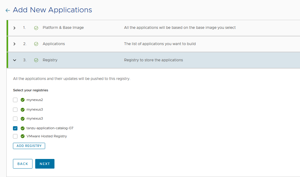 Adding registries