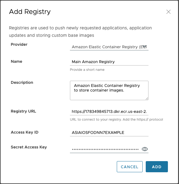 Add Amazon Elastic Container Registry