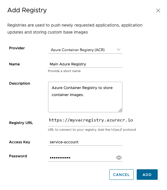Add Azure Container Registry