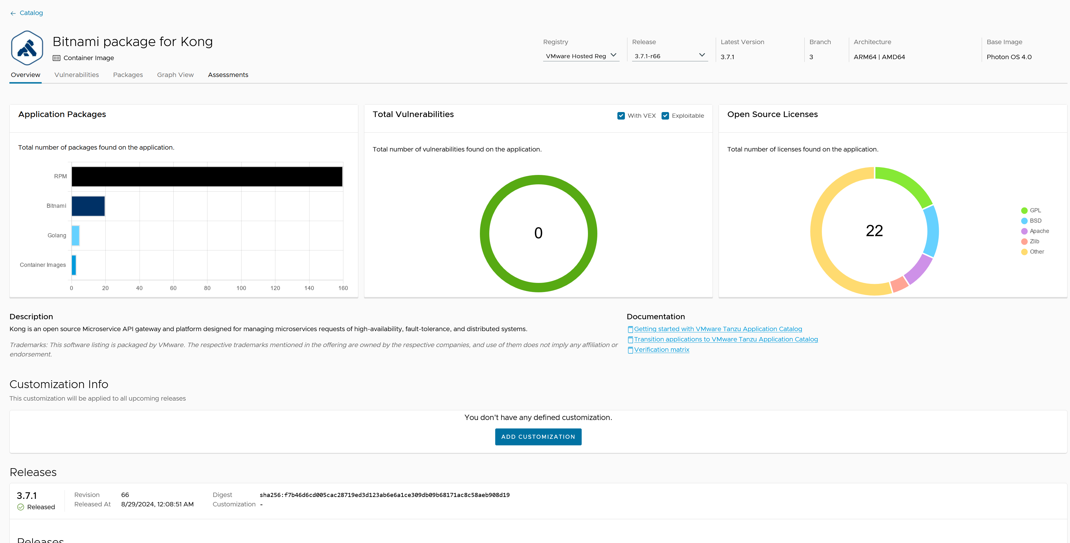 Overview tab in the Visual software knowledge graph