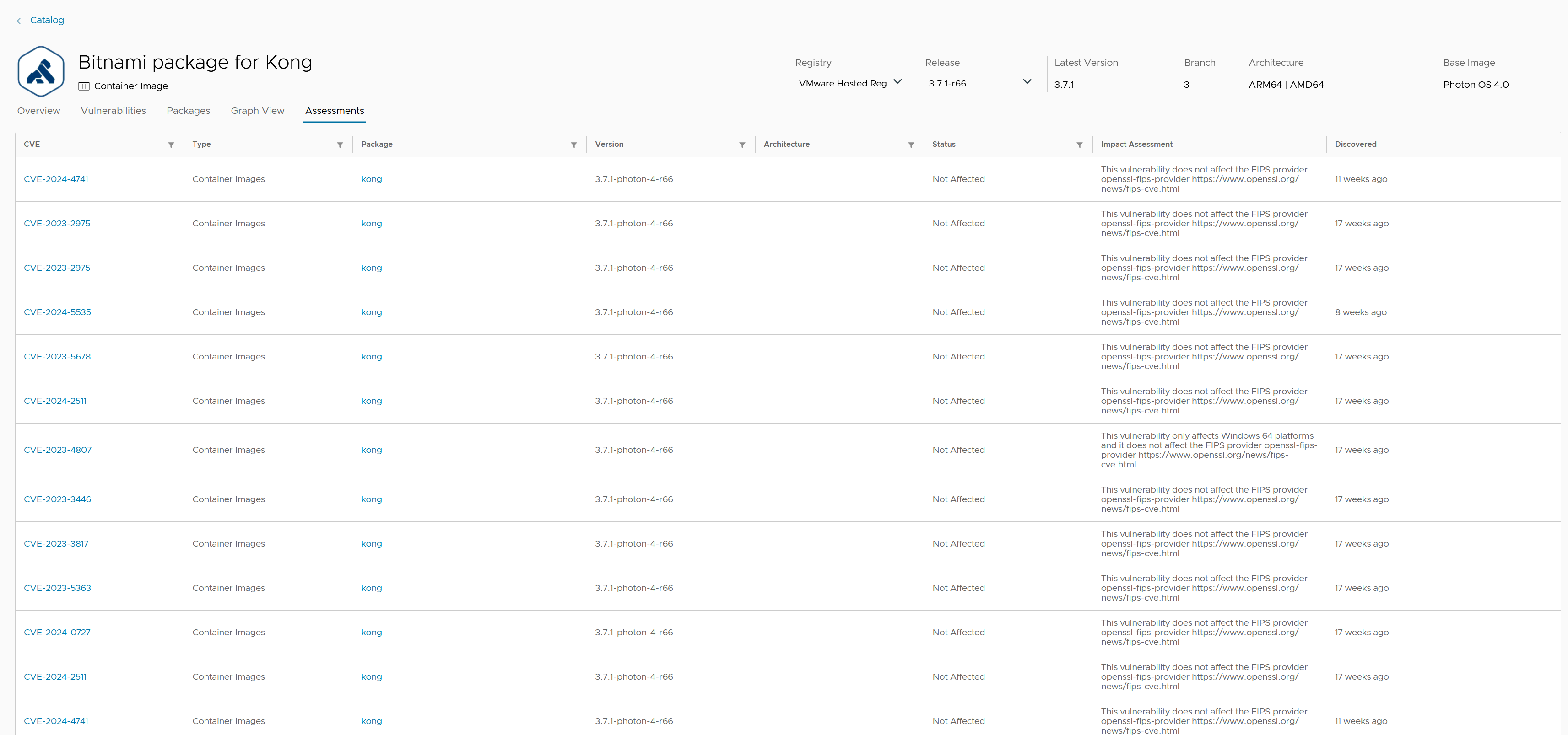 Assessment tab in the Visual software knowledge graph