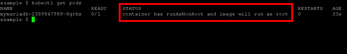 Disallowing containers from running as root
