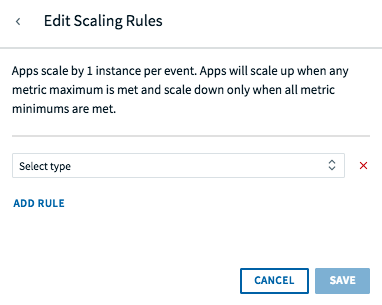 Edit Scaling Rules pane