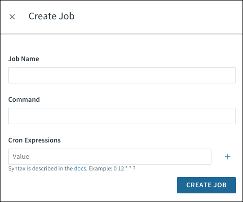 Create Job page