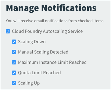 Manage Notifications