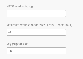 Find Loggregator port field underneath the HAProxy Trusted CIDRs.