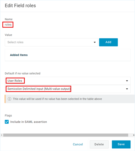 Edit Existing Field Roles