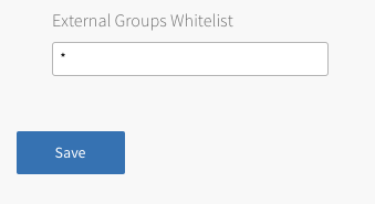 External Groups Allowlist field