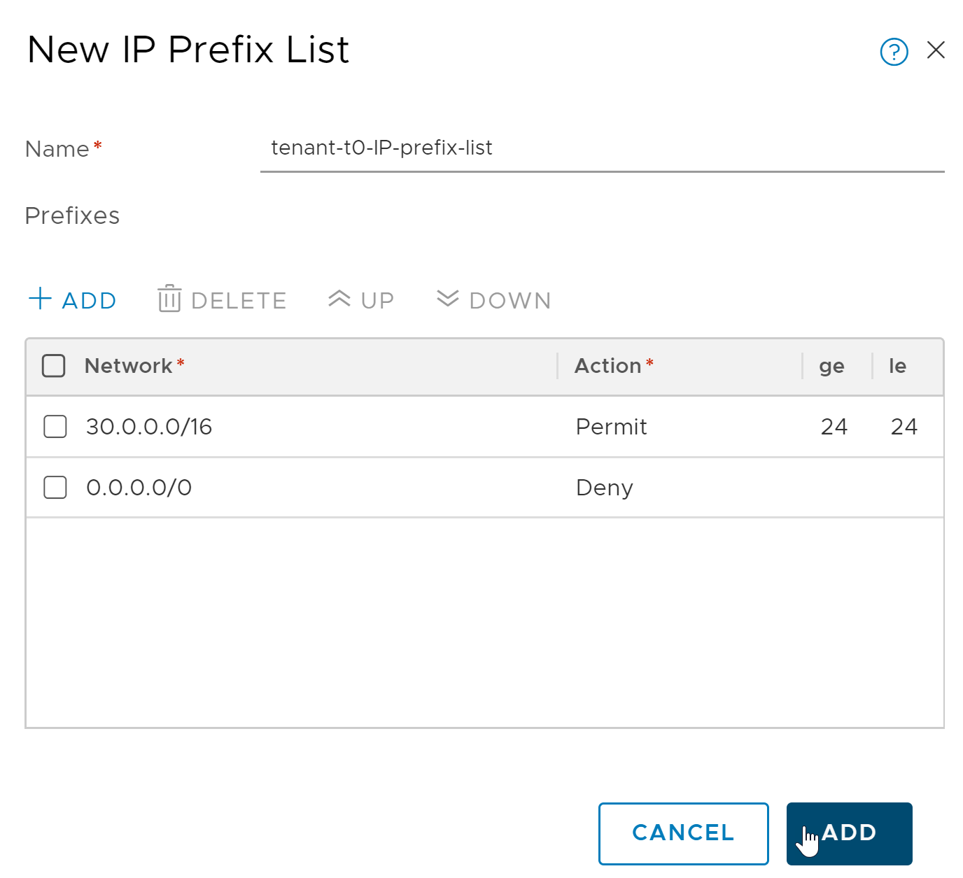 IP Prefix Example 2