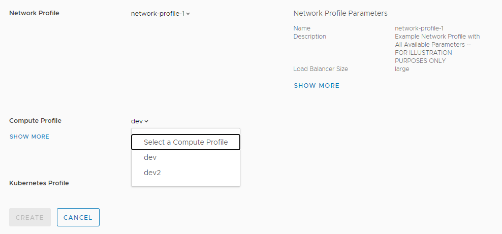 Network profile