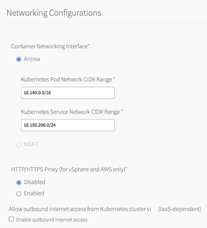 Networking pane configuration