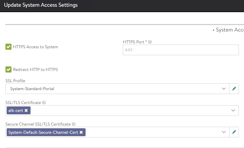 Replace the system-generated certificate with the newly created certificate