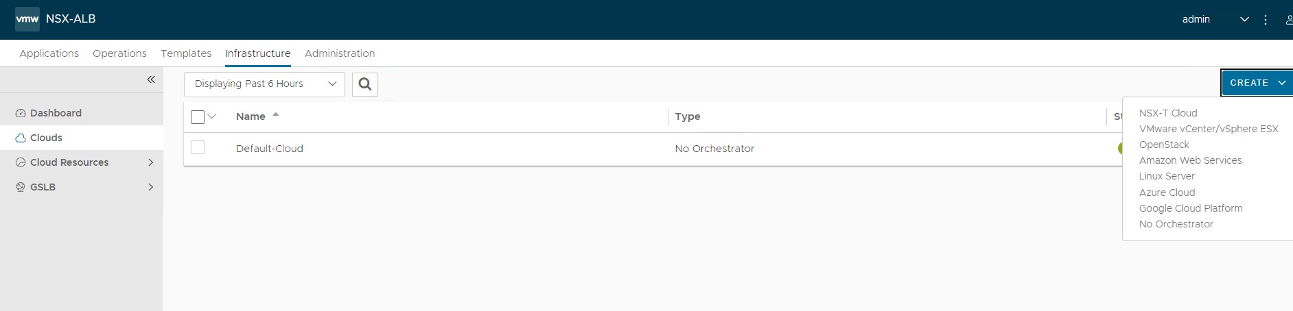 Create VMware vCenter or vSphere ESX cloud for NSX ALB configuration