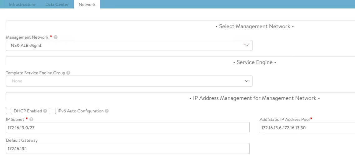 Network details