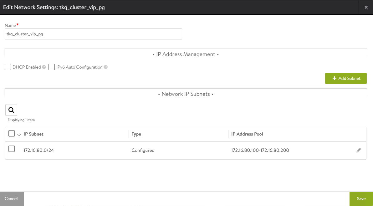 Change network settings