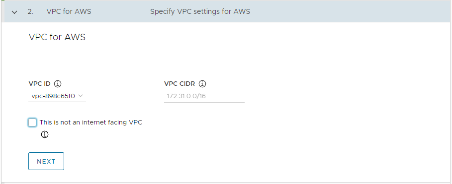 Use an existing VPC
