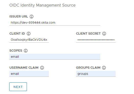 Configure external Identity Provider