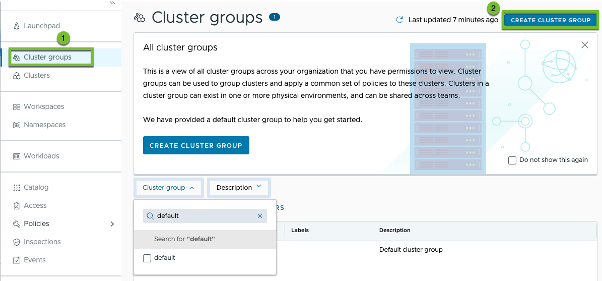 Create cluster-group