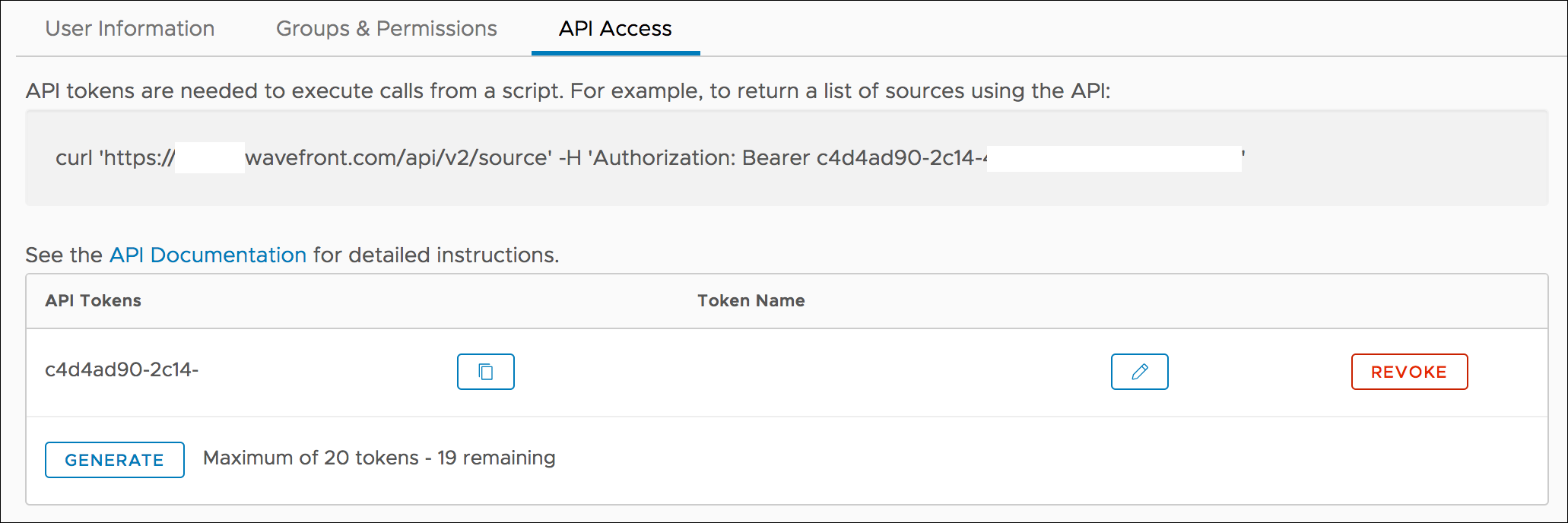 API Access Token