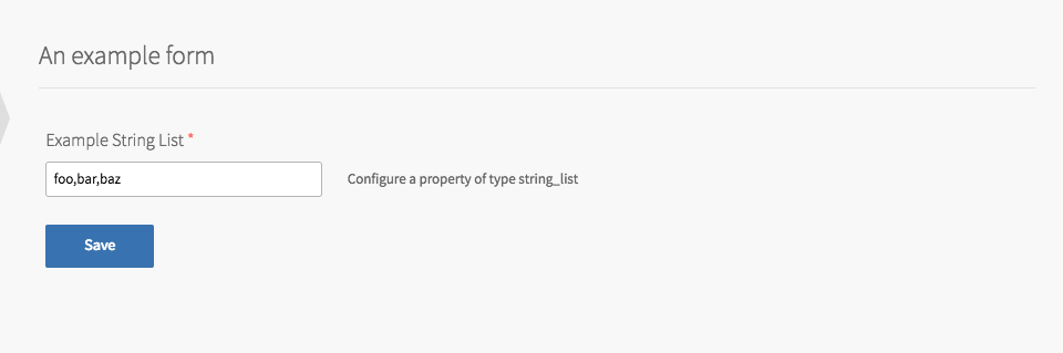Example Product with String List
