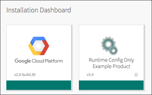 Runtime Config Tile on the Tanzu Operations Manager Installation Dashboard