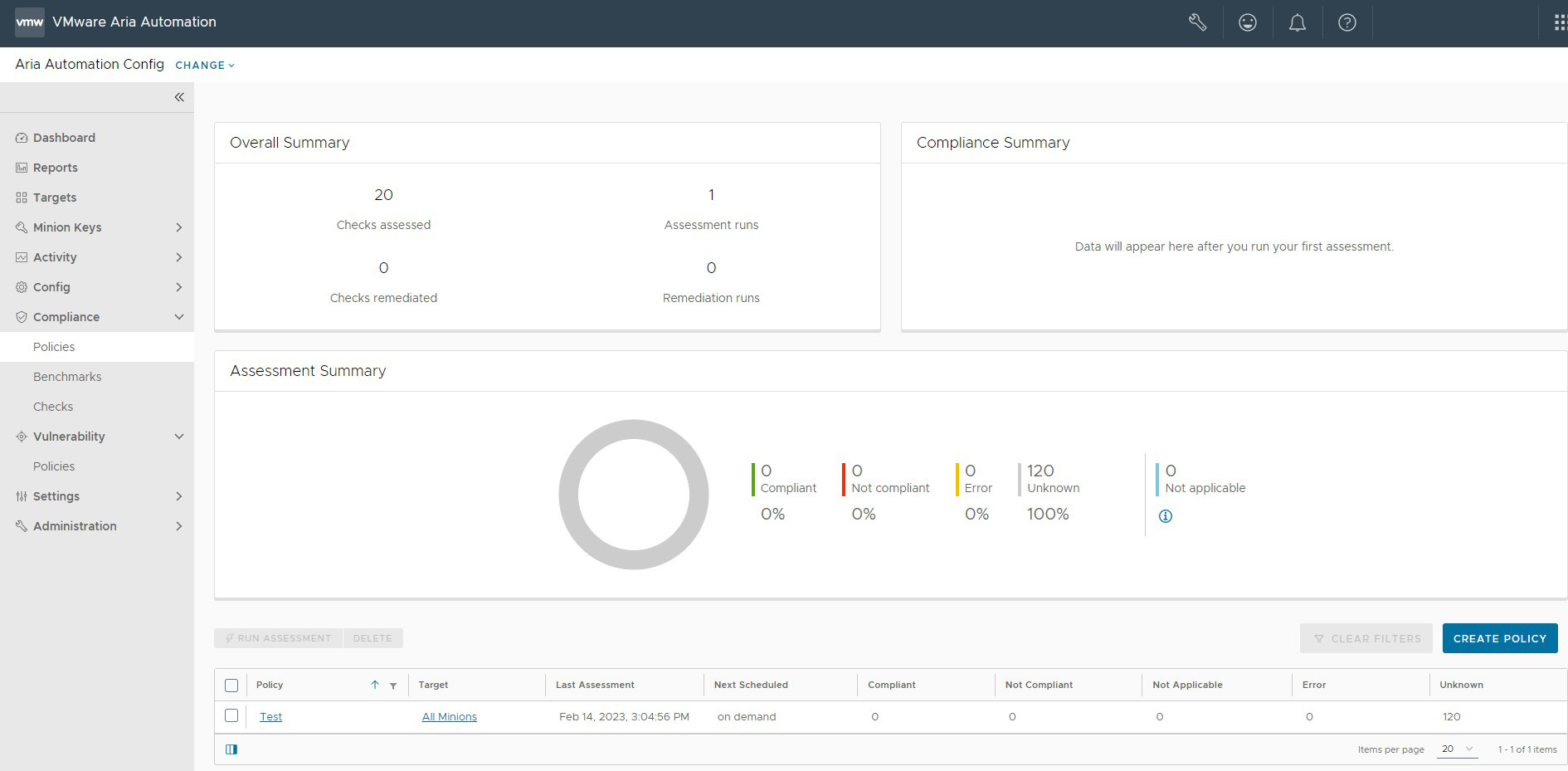 Compliance page