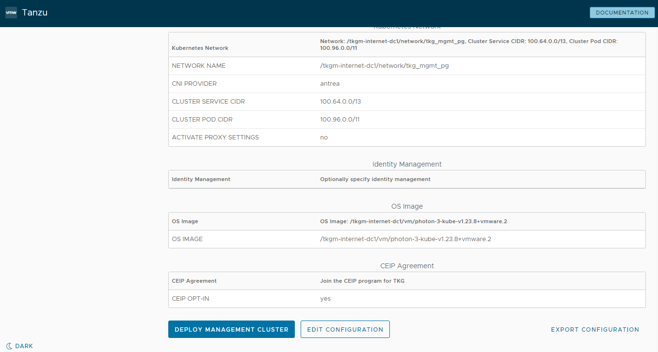 Deployment logs in installer UI