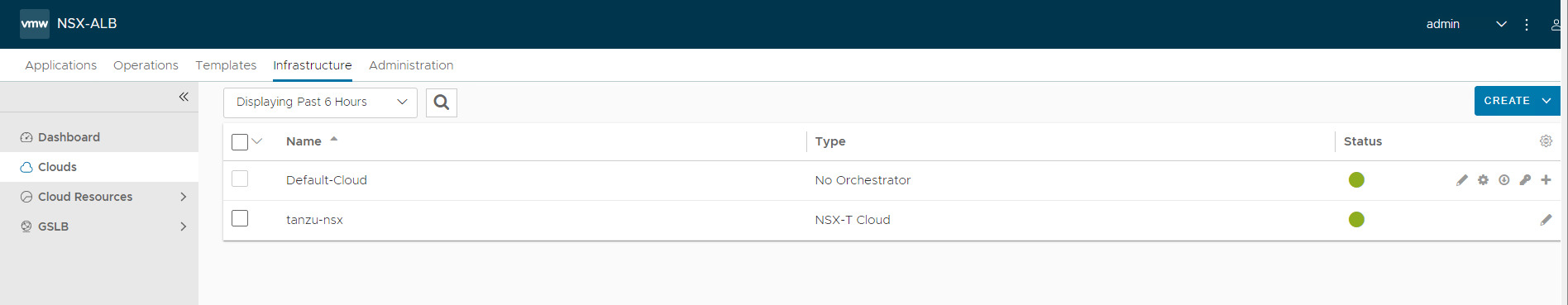 NSX-T cloud status