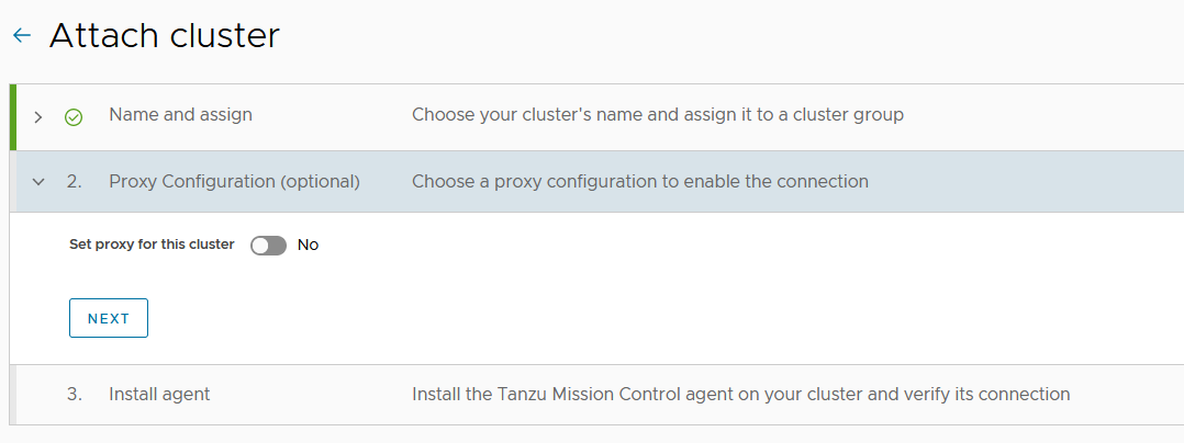 Proxy Option for Cluster