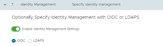 Enable identity management and specify the provider