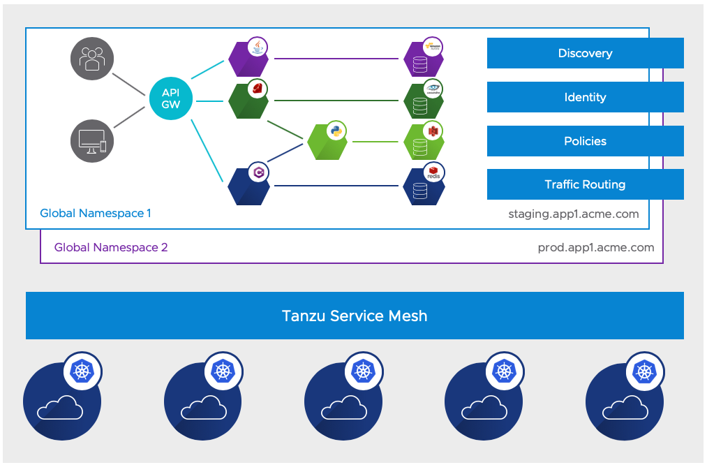 Tanzu Service Mesh Global Namespace